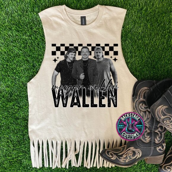 Wallen Fringe Muscle Tank - Picture 1 of 4